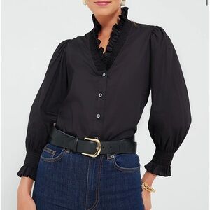 Harshman

Bonnie Ruffled V-Neck Cotton Shirt